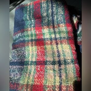 Oversized Multicolor Plaid Scarf